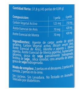 Carbon Vegetal 45 perlas Naturmil