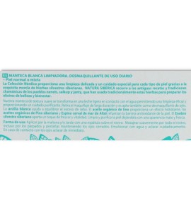 Natura Siberica Manteca Blanca Desmaquilla 120 ml