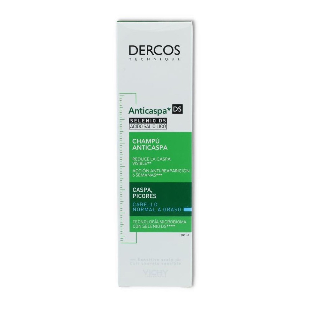 Dercos Champu Anticaspa Grasa DS 200 ml 