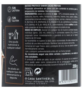 Protein 90 Instantaneo Cacao 200 gr Santiveri