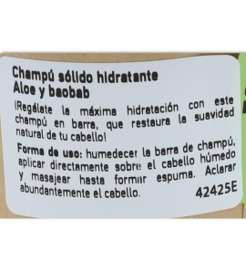 Champu Solido Hidratante Aloe 60 gr Krous