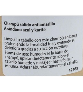 Champu Solido Antiamarillo Arandano 60 gr Krous