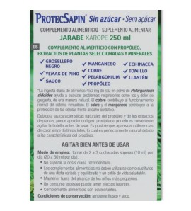 Protecsapin Sin Azucar 250 ml Natysal