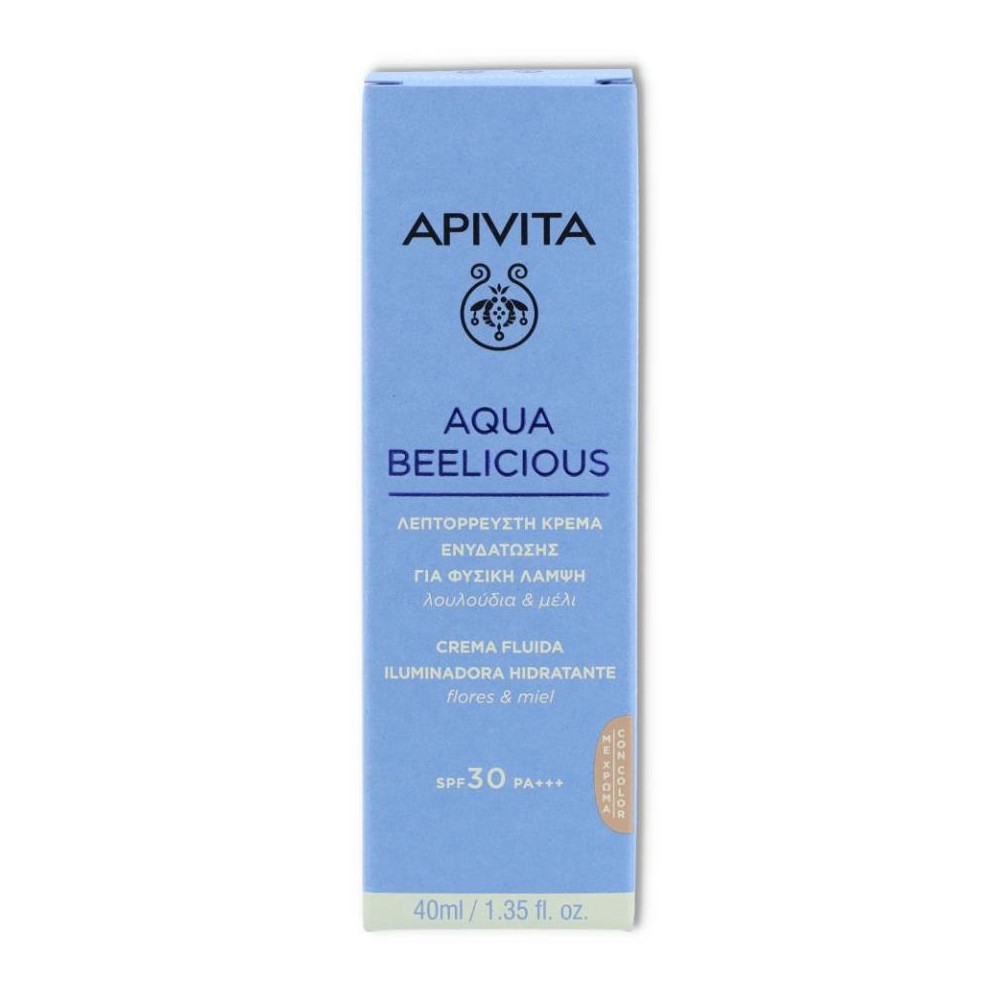 Aqua Beelicious SPF 30 con Color 40 ml Apivita