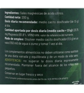 Citrato de Magnesio 200 gr Plantapol 