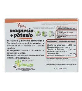 Magnesio Potasio 60 comp Pinisan