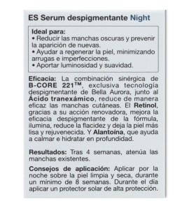 Bio 10 Forte Noche Serum Despigmentan 30 ml Bella