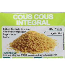 Cous Cous integral bio 400 gr Toobio