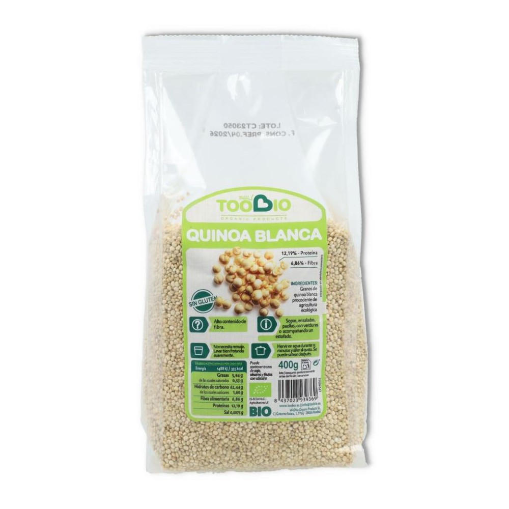 Quinoa Blanca Bio S/G 400 gr Toobio