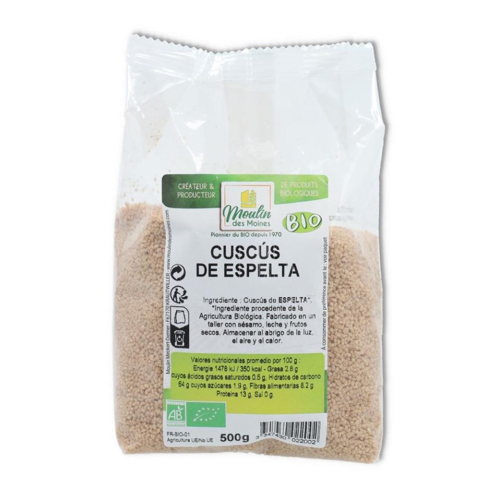 Cuscus de espelta 500 gr bio Moulin