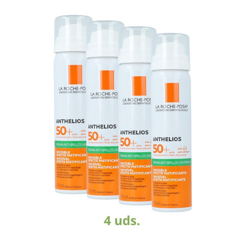 Roche Pack 4 botes Bruma Invisibl SPF 50 75 ml 