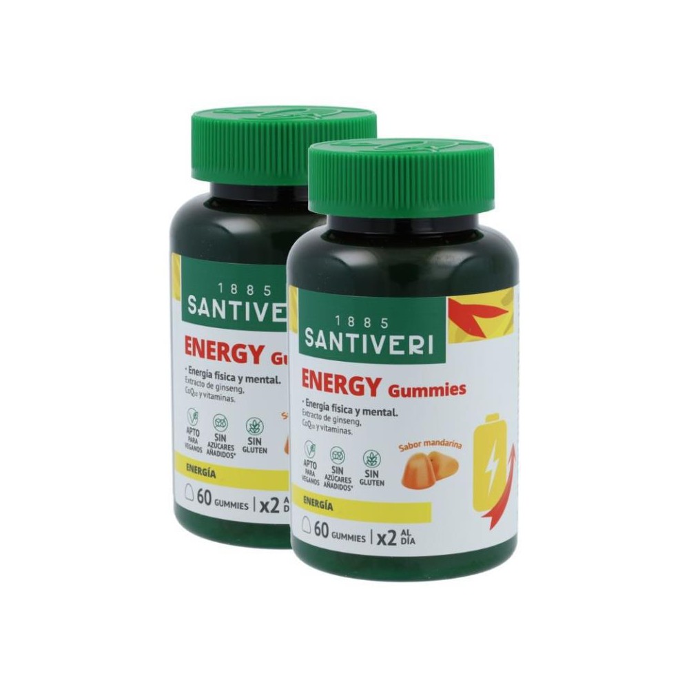 Santiveri Pack 2 Botes Gominolas Energy 60 unidade