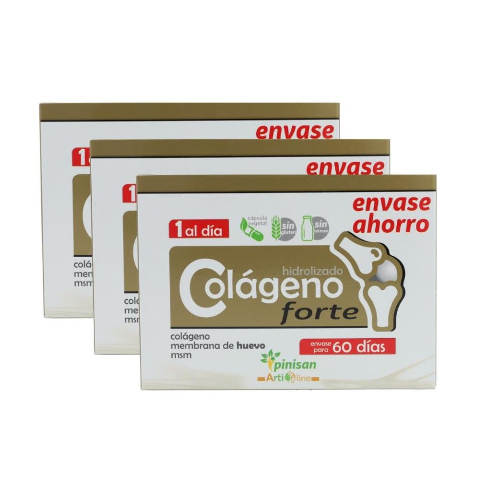 Pinisan Pack 3 Cajas Colageno Forte 60 cap 