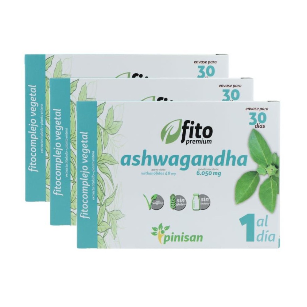 Pinisan Pack 3 Cajas Ashwagandha 30 cap 