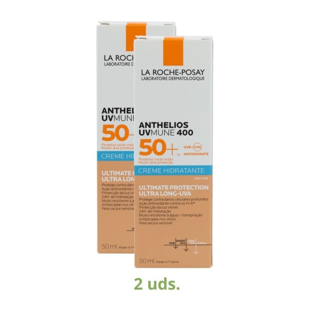 Roche Pack 2 botes Anthelio Color SPF 50 50 ml 