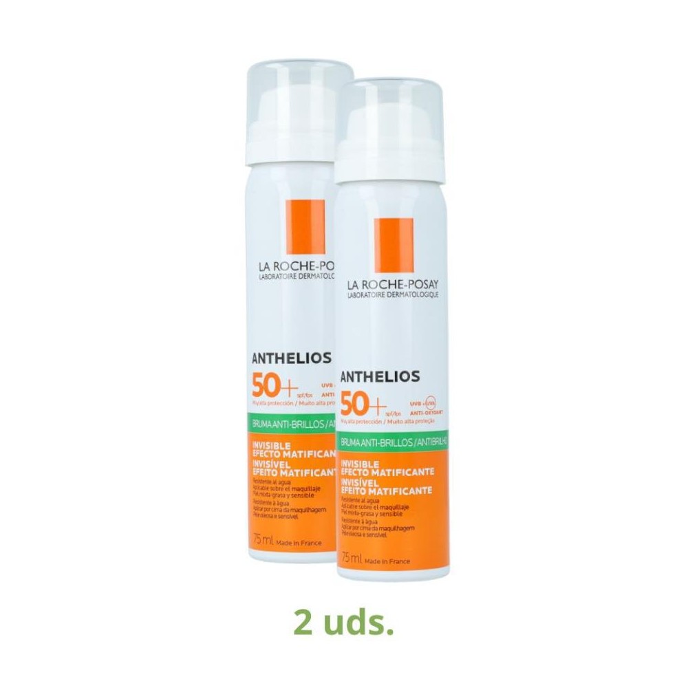 Roche Pack 2 botes Bruma Invisibl SPF 50 75 ml 