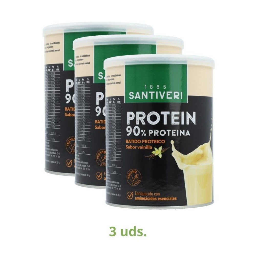 Santiveri Pack 3 Botes Protein Vainilla 200 gr 