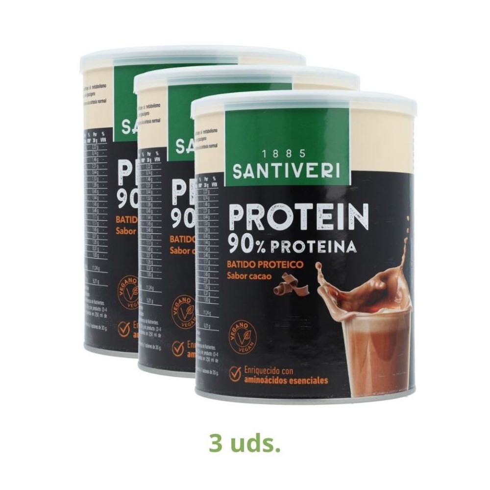 Santiveri Pack 3 Botes Protein Cacao 200 gr 